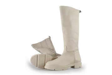 Nelson Laarzen in maat 42 Wit, Kleding | Dames, Schoenen, Hoge laarzen, Verzenden, Wit, Zo goed als nieuw