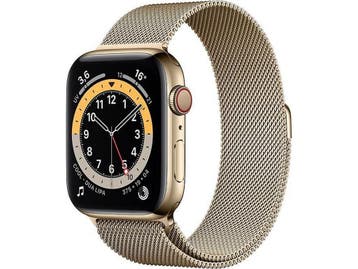 Apple Watch Series 6 - GPS + Cell 44mm - Roestvrij Staal -, Handtassen en Accessoires, Smartwatches, Verzenden, Zo goed als nieuw