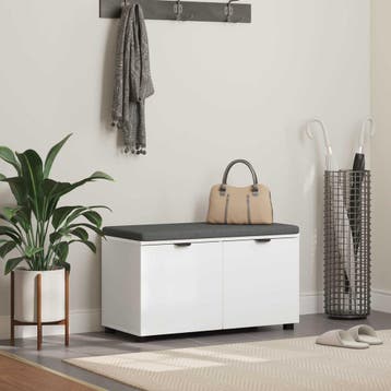 vidaXL Hallenbank Wit 80 x 38 x 46 cm Geengineerd Hout en, Verzenden, Nieuw