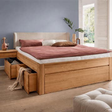 Forestales Valmont Kernbeuken Houten Bed met Lades 45CM - 20