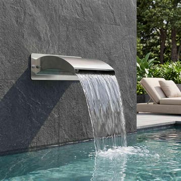 vidaXL Poolwaterval met LED Roestvrij staal 304 30 x 9 x 26, Tuin en Terras, Verzenden, Nieuw