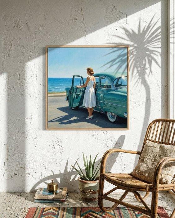Le Yack - The Turquoise Escape - Hand signed, Antiek en Kunst, Kunst | Designobjecten