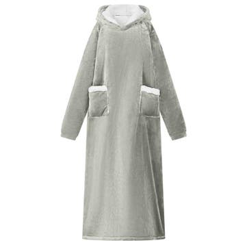 Deken hoodie Grijs, zacht fleece: Retour deal, grijp je kans, Kleding | Dames, Verzenden, Maat 46/48 (XL) of groter, Zo goed als nieuw