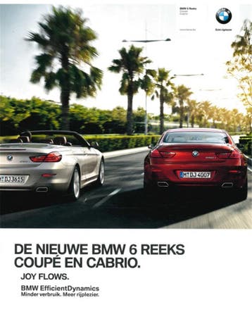 2012 BMW 6 SERIE BROCHURE NEDERLANDS