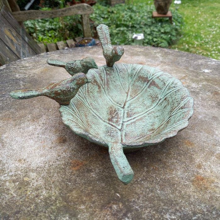 Vogelbad - Gietijzer - Voederplaats - 28 cm, Antiquités & Art, Curiosités & Brocante