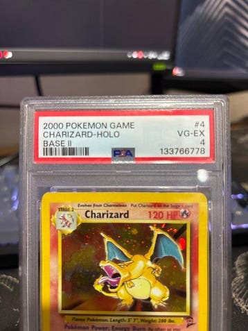 Pokémon - 1 Graded card - Dracaufeu 4 Foil - PSA 4