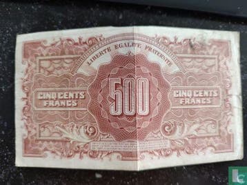Frankrijk 500 Francs  - 1944, Postzegels en Munten, Verzenden, Frankrijk, Los biljet