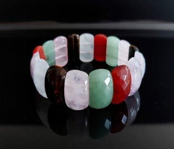 Elegante armband met 7 chakras, veelkleurig. Natuurlijke