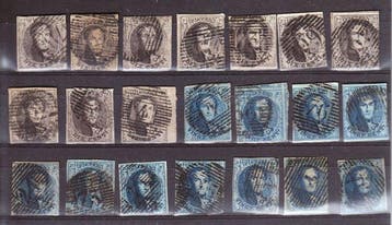België 1851/1859 - Medaillons, Postzegels en Munten, Gestempeld