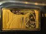 Suisse. Gold bar Glacier Express 1/100 Oz (.999) (Sans prix