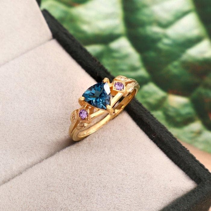 Sans prix de réserve - Bague de fiançailles Argent - 2.00ct., Handtassen en Accessoires, Antieke sieraden