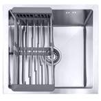 Lendo Online Évier de Cuisine Inox Argent 44×44 cm Égouttoir