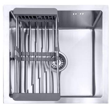 Lendo Online Évier de Cuisine Inox Argent 44×44 cm Égouttoir