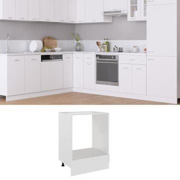 vidaXL Ovenkast Lyon 60x46x81,5 cm bewerkt hout wit, Verzenden