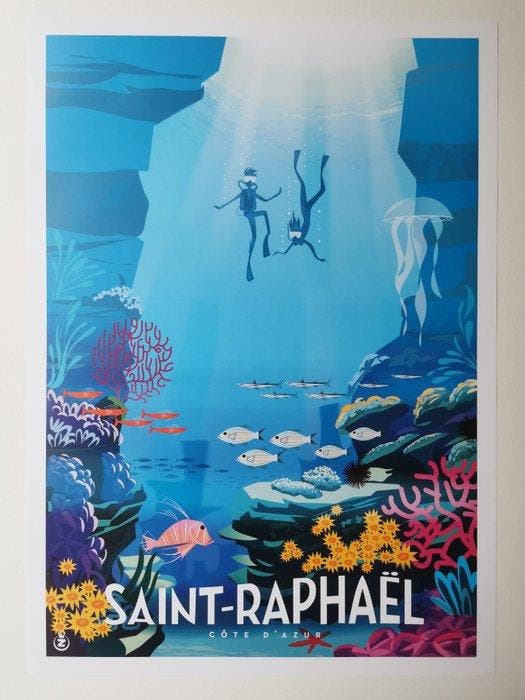 Monsieur Z - Saint Raphaël - Plongée - 2020s, Antiquités & Art, Art | Dessins & Photographie