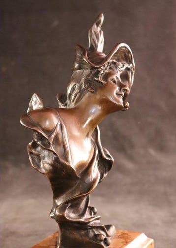 Art Nouveau buste - Georges Van der Straeten (1856-1941) -