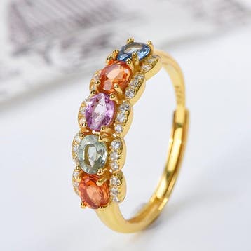 Zonder minimumprijs - Ring - 18 karaat Zilver, Geel goud,, Nieuw
