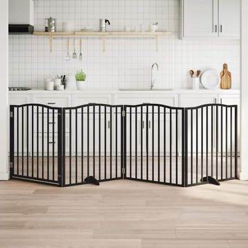 vidaXL Hondenhek inklapbaar 4 panelen 320 cm populierenhout, Verzenden
