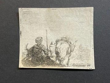 Karel Dujardin (c.1626-1678) - Paesaggio allitaliana con