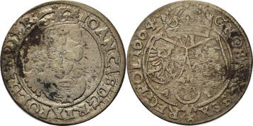 6 Groescher 1664, Polen Johann Ii Kasimir 1648-1668, Verzenden, België