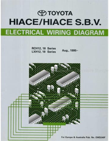 1995 TOYOTA HIACE (SBV) ELECTRISCHE SCHEMA
