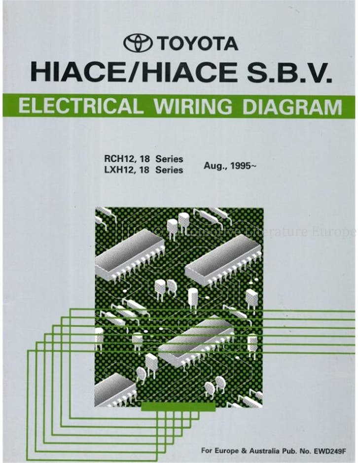 1995 TOYOTA HIACE (SBV) ELECTRISCHE SCHEMA, Autos : Divers, Modes d'emploi & Notices d'utilisation