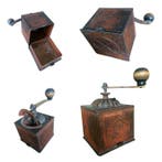 Koffiemolen - metaal met houtlook collectie -, Antiek en Kunst