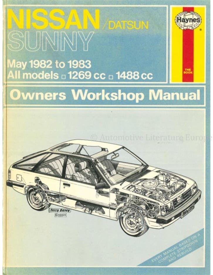 1982 - 1983 NISSAN SUNNY BENZINE VRAAGBAAK ENGELS, Auto diversen, Handleidingen en Instructieboekjes