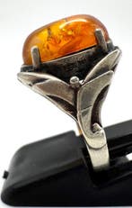Sans prix de réserve - Bague Argent Ambre