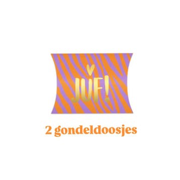 2x Gondeldoosje - JUF - school - leerkracht - let op formaat, Verzenden, Nieuw, Cadeauzakje