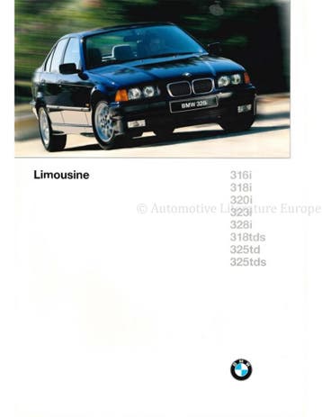 1996 BMW 3 SERIE SEDAN BROCHURE DUITS