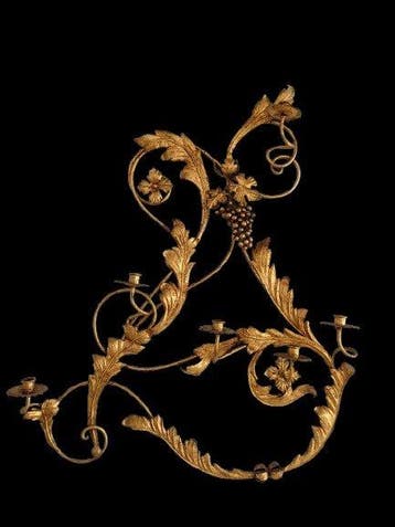 Decoratief ornament - Italië - Vintage Fiorentina wandlamp