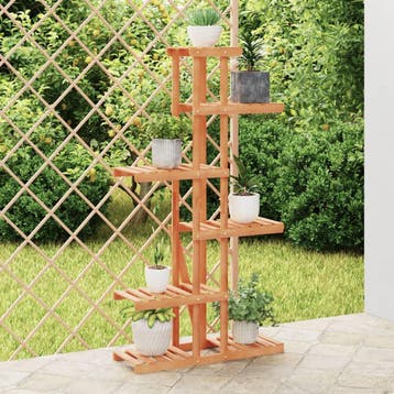 vidaXL Plantenstandaard 75x25x140,5 cm massief vurenhout, Verzenden