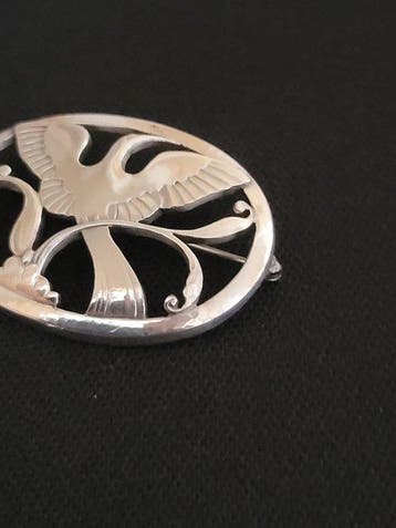 Georg Jensen - Broche Argent - N°238 Oiseau de paradis