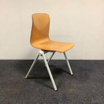 pagholz schoolstoel, stapelstoel, zithoogte 44 cm, beuken, Huis en Inrichting, Stoelen, Gebruikt, Hout, Eén
