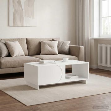 vidaXL Salontafel Wit 95 x 50,5 x 35 cm Bewerkt hout, Verzenden, Nieuw