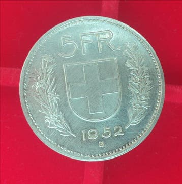 Zwitserland. 5 Francs 1952 (Zonder minimumprijs)