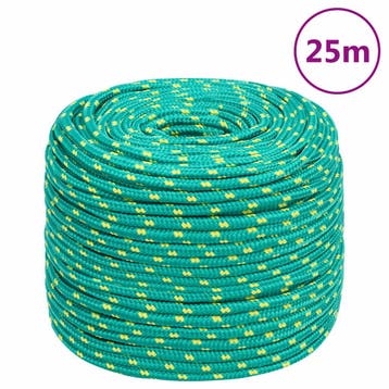 vidaXL Boottouw 8 mm 25 m polypropeen groen, Verzenden, Nieuw
