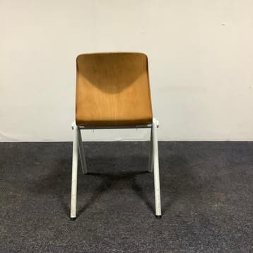 pagholz schoolstoel, stapelstoel, zithoogte 44 cm, beuken, Huis en Inrichting, Stoelen, Gebruikt, Hout, Eén