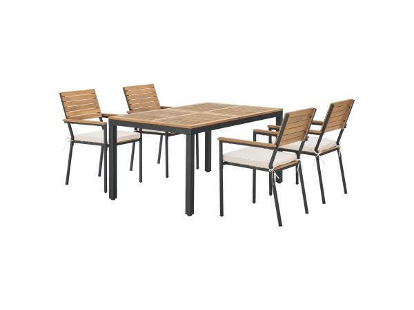 Veiling - Juskys Tuinset / Eetset Rhodos - Acaciahout - 5-de, Tuin en Terras, Tuinsets en Loungesets, Nieuw