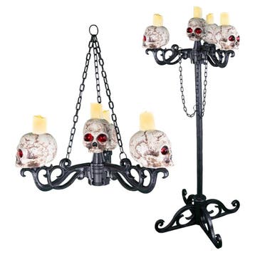 Halloween Decoratie Verlichte Schedel Kandelaar Hangend Of, Nieuw