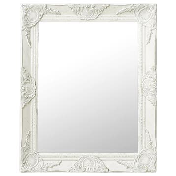 vidaXL Wandspiegel barok stijl 50x60 cm wit, Verzenden
