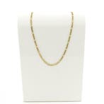 Gouden Figaro schakelketting, Ophalen of Verzenden, Gebruikt, Overige kleuren, Goud