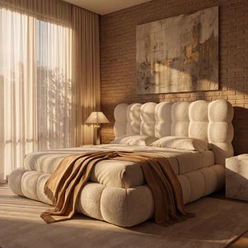 Japandi opbergboxspring - beige - 2-persoons | 180 x 200 cm, Verzenden, Nieuw