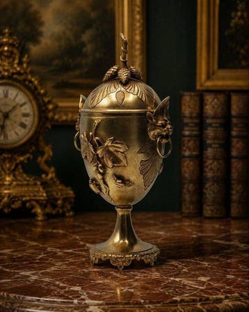 Vase avec couvercle - Bronze - Urne en bronze avec couvercle