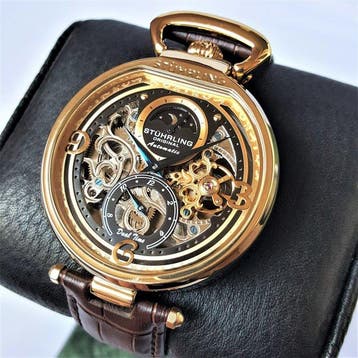 Stührling Original - Automatic - Moon - Dual Time - Skeleton