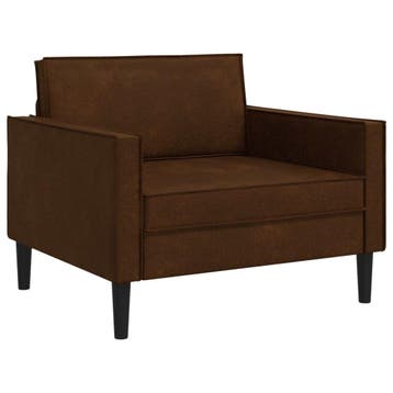 vidaXL XL fauteuil Bruin Kunst Suède Leer, Verzenden, Nieuw