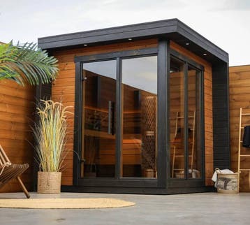 Moderne BUITEN SAUNA groot aanbod LAGE PRIJZEN -  SuperSauna, Verzenden, Complete sauna