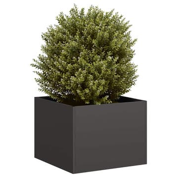 vidaXL Plantenbak 40x40x30 cm staal zwart, Verzenden, Nieuw