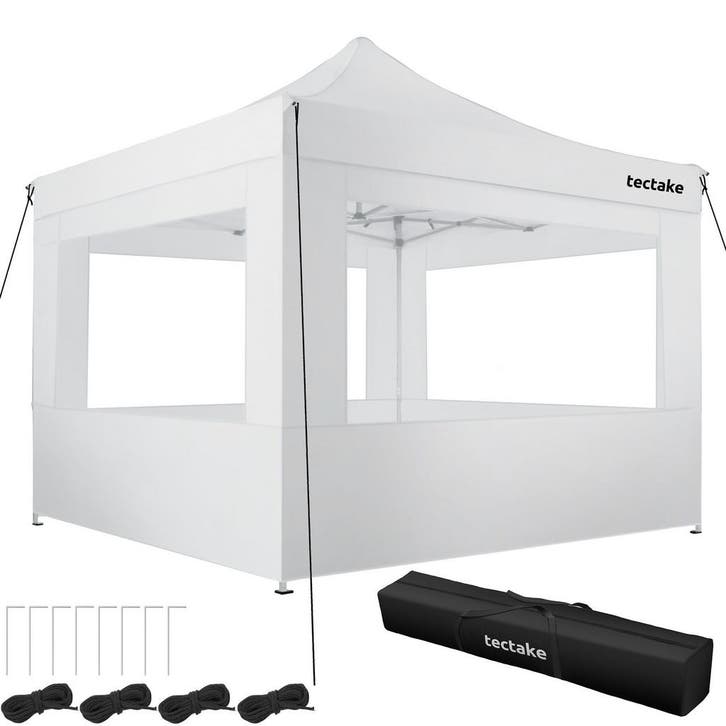 tectake Aluminium opvouwbaar tuinpaviljoen 3 × 3 m met 4 zij, Tuin en Terras, Partytenten, Verzenden